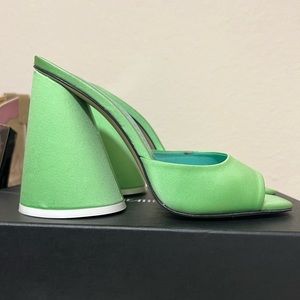 The Attico Green Luz Heeled Sandals 38.5